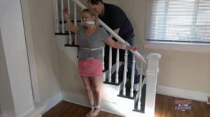 www.boundinthemidwest.com - Lolly Gagg Tied Onto The Stairs  thumbnail
